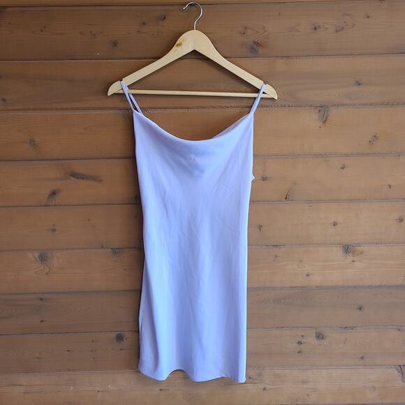 Urban Outfitters Slip Dress Lilac Light Before Dark Mallory Cowl Y2K 90's Small - Picture 2 of 4